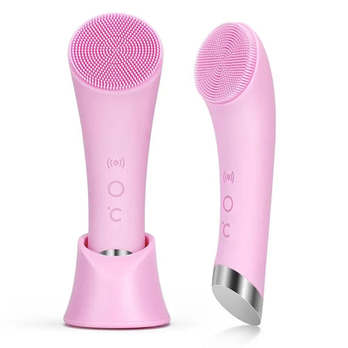 Heatable Vibrating Silicone Facial Cleansing Brush