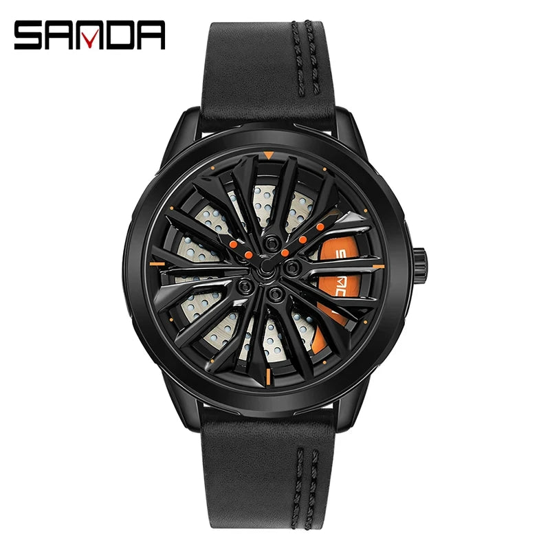 SANDA Rotating Rim Hub Quartz Watch