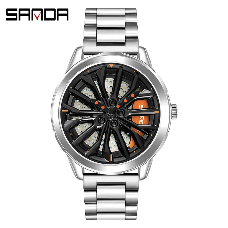 SANDA Rotating Rim Hub Quartz Watch
