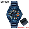 SANDA Rotating Rim Hub Quartz Watch