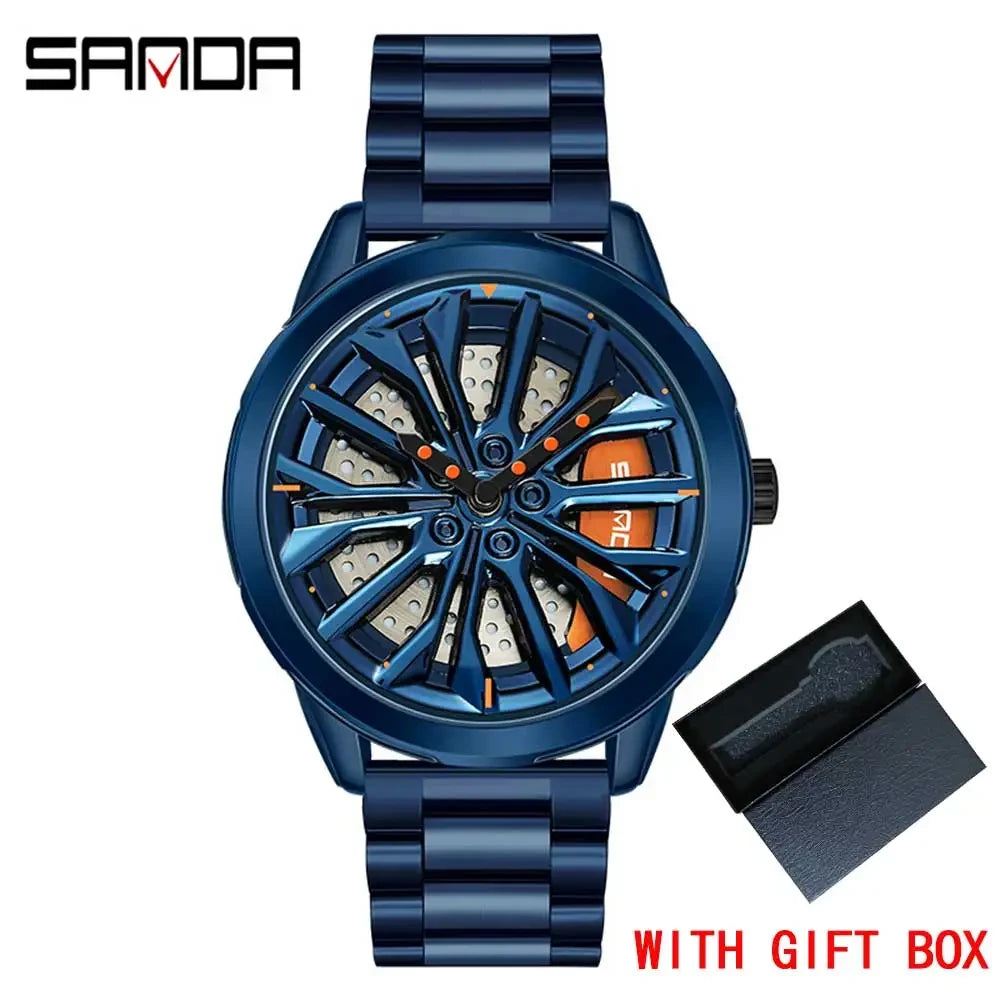 SANDA Rotating Rim Hub Quartz Watch
