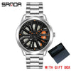 SANDA Rotating Rim Hub Quartz Watch