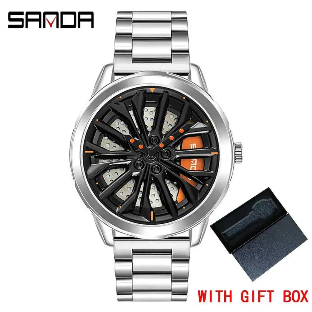 SANDA Rotating Rim Hub Quartz Watch