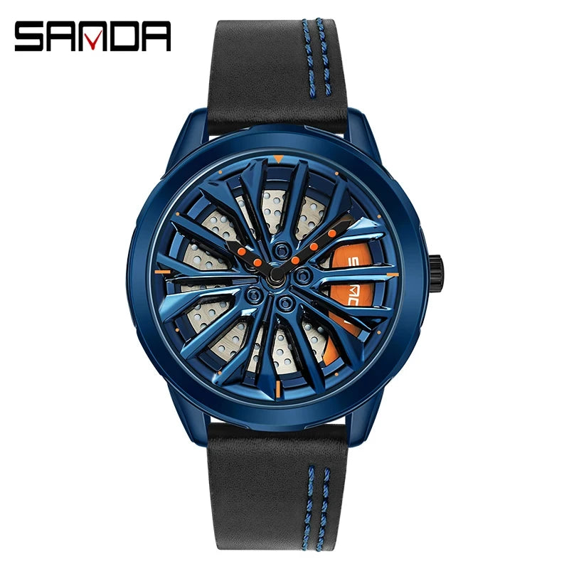 SANDA Rotating Rim Hub Quartz Watch