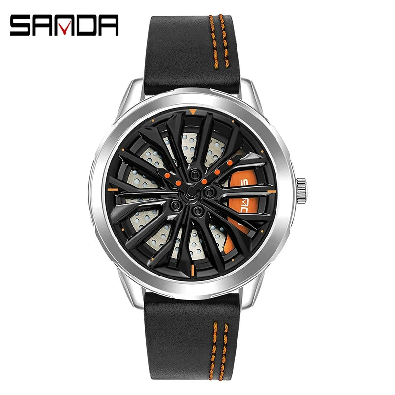 SANDA Rotating Rim Hub Quartz Watch